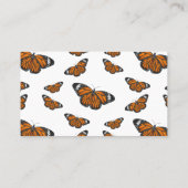 （昆虫）オオカバマダラ、モナーク蝶イラストレーション 名刺 (裏面)