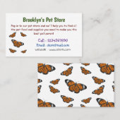 （昆虫）オオカバマダラ、モナーク蝶イラストレーション 名刺 (正面/裏面)