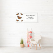 （昆虫）オオカバマダラ、モナーク蝶イラストレーション 横断幕 (インサイチュ)