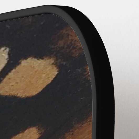 (昆虫)オオカバマダラ、モナーク蝶ウィングアップクローズパターン ピックルボールラケット (左詳細)