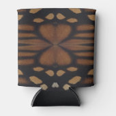 (昆虫)オオカバマダラ、モナーク蝶ウィングアップクローズパターン 缶クーラー (正面)