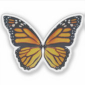 （昆虫）オオカバマダラ、モナーク蝶ウイングウォーターボトル シール (正面)