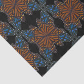 （昆虫）オオカバマダラ、モナーク蝶ウイングオレンジと青パターン 薄葉紙 (詳細)