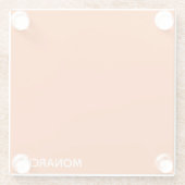 （昆虫）オオカバマダラ、モナーク蝶オレンジ色の名前 ガラスコースター (裏面)