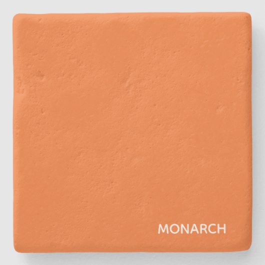 （昆虫）オオカバマダラ、モナーク蝶オレンジ色の名前 ストーンコースター (正面)