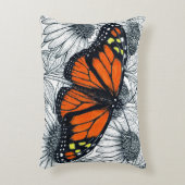 (昆虫)オオカバマダラ、モナーク蝶オンコンフォール アクセントクッション (正面(垂直))