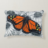 (昆虫)オオカバマダラ、モナーク蝶オンコンフォール アクセントクッション (裏面)