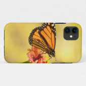 （昆虫）オオカバマダラ、モナーク蝶オン《植物》百日草 Case-Mate iPhoneケース (裏面(横))