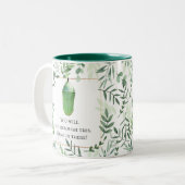 (昆虫)オオカバマダラ、モナーク蝶カスタムの励ましのメッセージ ツートーンマグカップ (正面左)