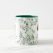 (昆虫)オオカバマダラ、モナーク蝶カスタムの励ましのメッセージ ツートーンマグカップ (中央)