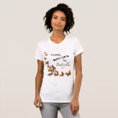 (昆虫)オオカバマダラ、モナーク蝶シャツ Tシャツ (正面フル)