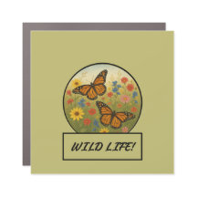 （昆虫）オオカバマダラ、モナーク蝶ダークカーキカー/トラックマグネット