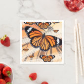 (昆虫)オオカバマダラ、モナーク蝶デザイン紙ナプキン スタンダードカクテルナプキン (インサイチュ)