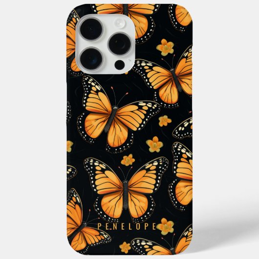 (昆虫)オオカバマダラ、モナーク蝶パーソナライズされたiPhoneケース Case-Mate iPhoneケース (裏面)