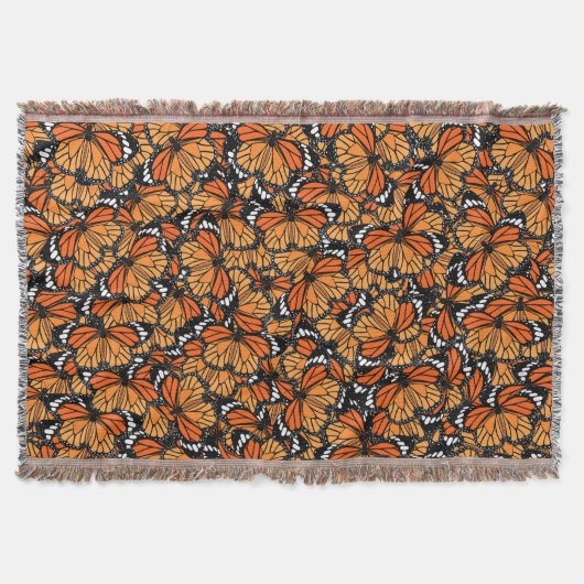（昆虫）オオカバマダラ、モナーク蝶ブランケット スローブランケット (正面)