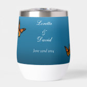 （昆虫）オオカバマダラ、モナーク蝶ブルーグラデーション (正面)