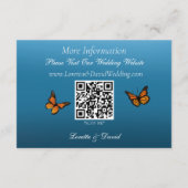 (昆虫)オオカバマダラ、モナーク蝶ブルーグラデーション エンクロージャーカード (裏面)