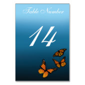 (昆虫)オオカバマダラ、モナーク蝶ブルーグラデーション テーブルナンバー (裏面)