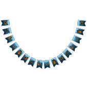 (昆虫)オオカバマダラ、モナーク蝶ブルーグラデーション バンティングフラッグ (全)