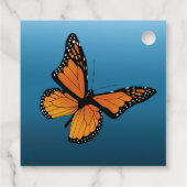 (昆虫)オオカバマダラ、モナーク蝶ブルーグラデーション フェイバータグ (裏面)