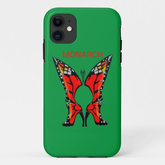 (昆虫)オオカバマダラ、モナーク蝶ブーツデザイン Case-Mate iPhoneケース (裏面)