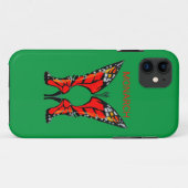 (昆虫)オオカバマダラ、モナーク蝶ブーツデザイン Case-Mate iPhoneケース (裏面(横))