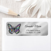 (昆虫)オオカバマダラ、モナーク蝶ホログラフ箔翼モダン ラベル (インサイチュ)