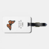（昆虫）オオカバマダラ、モナーク蝶ラゲージタグ ラゲッジタグ (裏面横)