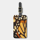 (昆虫)オオカバマダラ、モナーク蝶抽象芸術 ラゲッジタグ (正面縦)