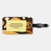 (昆虫)オオカバマダラ、モナーク蝶抽象芸術 ラゲッジタグ (裏面横)