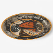 (昆虫)オオカバマダラ、モナーク蝶自然パーソナライズされたパーティー ペーパープレート (アングル)