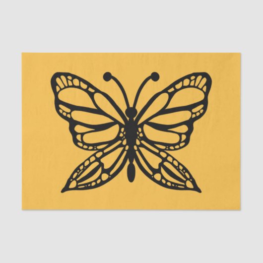 （昆虫）オオカバマダラ、モナーク蝶自然蝶 薄葉紙 (正面)