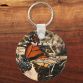 (昆虫)オオカバマダラ、モナーク蝶自然 パーソナライズされた キーホルダー (裏面)