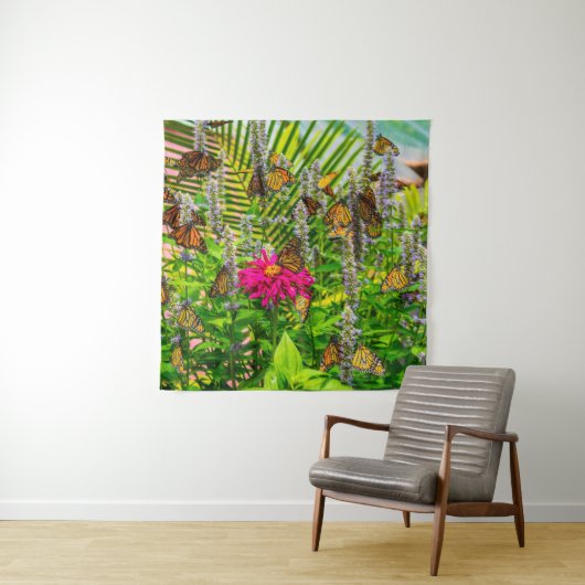 (昆虫)オオカバマダラ、モナーク蝶57 x 57タペストリー タペストリー (インサイチュ)