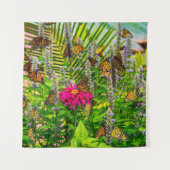 (昆虫)オオカバマダラ、モナーク蝶57 x 57タペストリー タペストリー (正面)