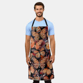 (昆虫)オオカバマダラ、モナーク蝶 エプロン (着用した状態)