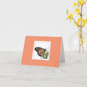 （昆虫）オオカバマダラ、モナーク蝶（カラー化） カード (黄色い花)