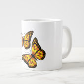 （昆虫）オオカバマダラ、モナーク蝶 ジャンボコーヒーマグカップ (正面右)