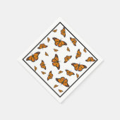 （昆虫）オオカバマダラ、モナーク蝶 スタンダードカクテルナプキン (角)