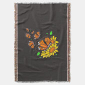 （昆虫）オオカバマダラ、モナーク蝶 スローブランケット (正面縦)