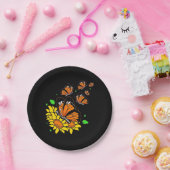 （昆虫）オオカバマダラ、モナーク蝶 ペーパープレート (パーティー)