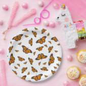 (昆虫)オオカバマダラ、モナーク蝶 ペーパープレート (パーティー)