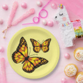 （昆虫）オオカバマダラ、モナーク蝶 ペーパープレート (パーティー)