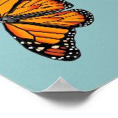 （昆虫）オオカバマダラ、モナーク蝶 ポスター (角)