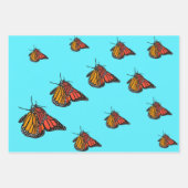 （昆虫）オオカバマダラ、モナーク蝶 ラッピングペーパーシート (正面2)