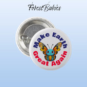 （昆虫）オオカバマダラ、モナーク蝶、再び地球を素晴らし作る、動物 缶バッジ