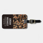 （昆虫）オオカバマダラ、モナーク蝶 |名前の追加 ラゲッジタグ (正面横)