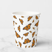 （昆虫）オオカバマダラ、モナーク蝶 紙コップ (裏面)