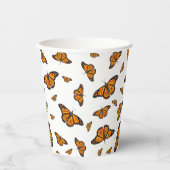 （昆虫）オオカバマダラ、モナーク蝶 紙コップ (正面)