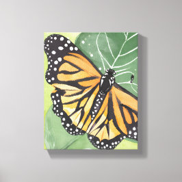 （昆虫）オオカバマダラ、モナーク蝶 | 美しい水色 キャンバスプリント